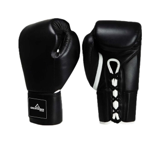 GREATERMEN LACE-UP GLOVES BLACK