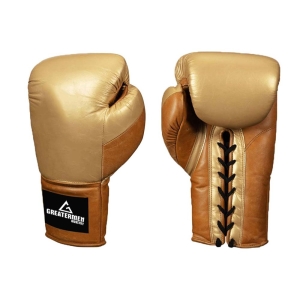 GREATERMEN LACE-UP GLOVES GOLD