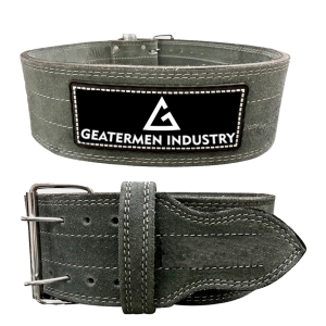 Greatermen Grey Powerlifting Belt With Stainless Steel Buckle