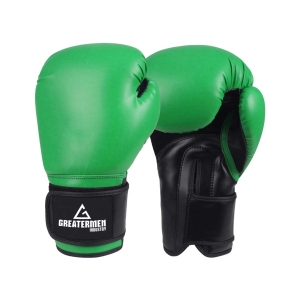 GREATERMEN YOUTH BOXING GLOVES GREEN BLACK