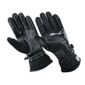 GREATERMEN BLACK MOTORBIKE GLOVES
