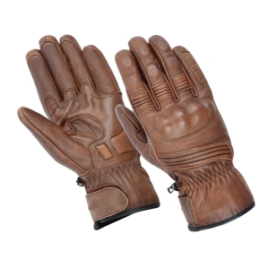 GREATERMEN BROWN MOTORBIKE GLOVES