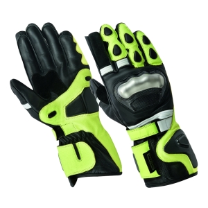 GREATERMEN GREEN MOTORBIKE GLOVES