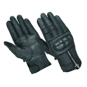 GREATERMEN BLACK MOTORBIKE GLOVES