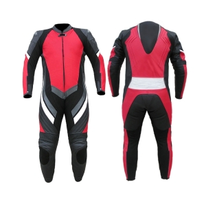 GREATERMEN RED & BLACK MOTORBIKE SUIT