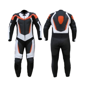 GREATERMEN BLACK & WHITE MOTORBIKE SUIT